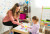 Therapy Assistant & Young Girl Puzzle Task
